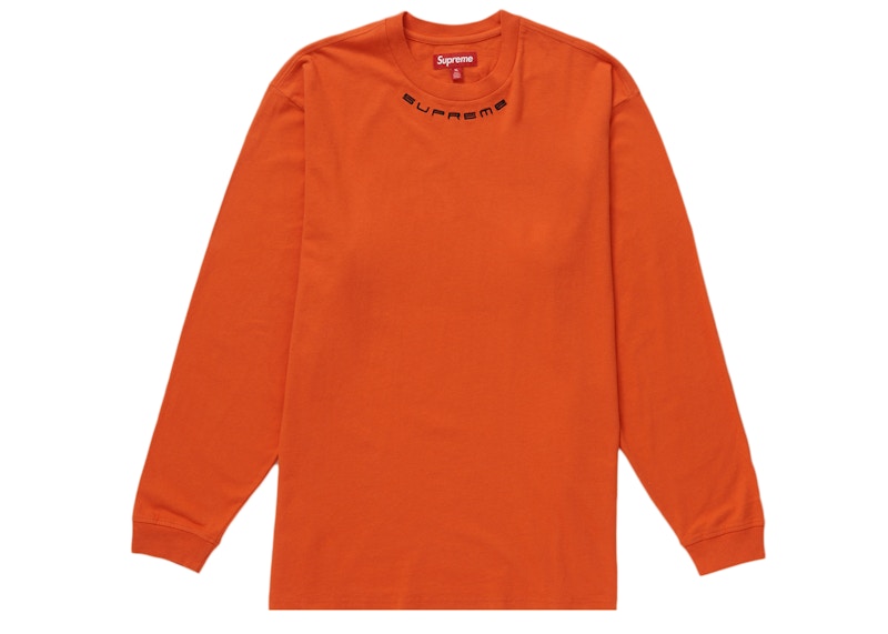 Supreme Collar Logo L/S Top Orange