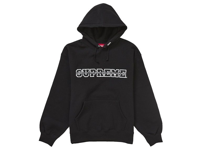 Supreme Collegiate Acronym Hooded Sweatshirt Black