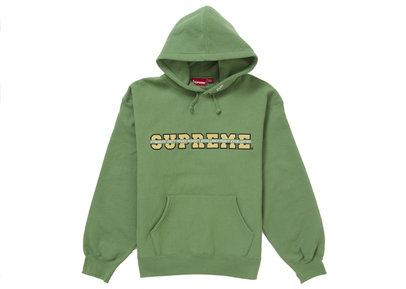 Buy Supreme Collegiate Acronym Hoodie Hijau