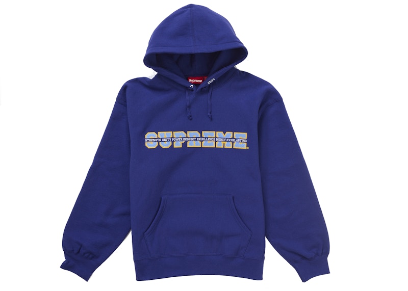 Buy シュプリーム カレッジ アクロニム フーディー スウェットシャツ ロイヤル