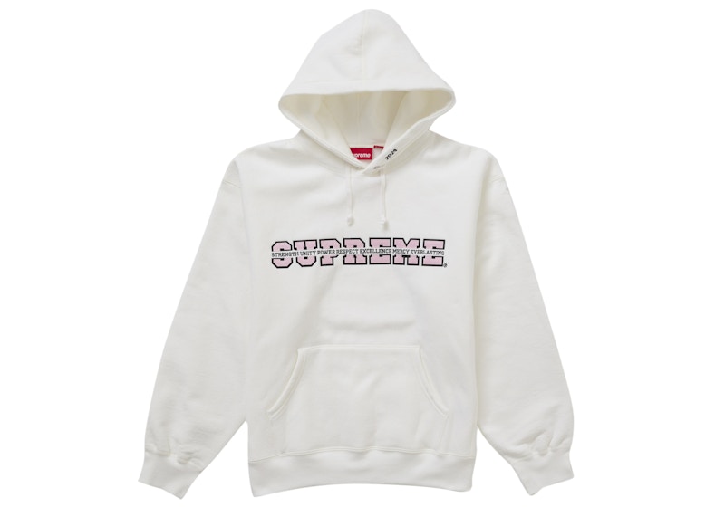 Supreme Collegiate Acronym Hooded Sweatshirt White