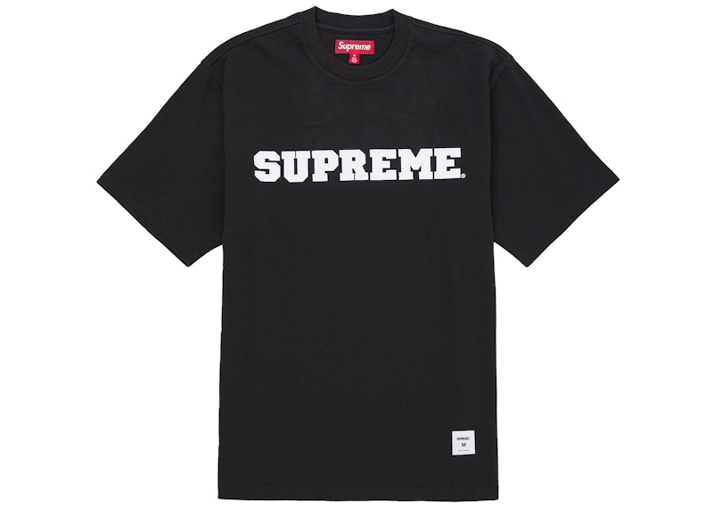 Supreme Collegiate Appliqué S/S Top Black