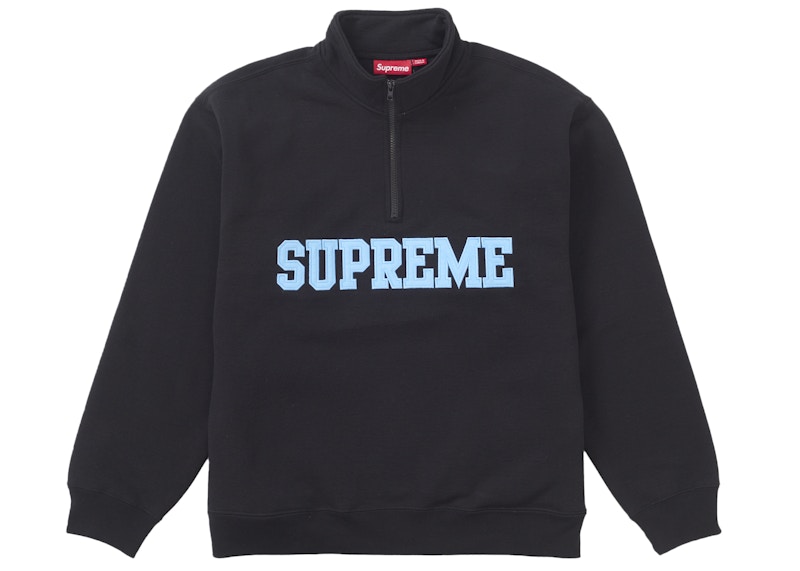 Supreme Collegiate Half Zip Pullover Black