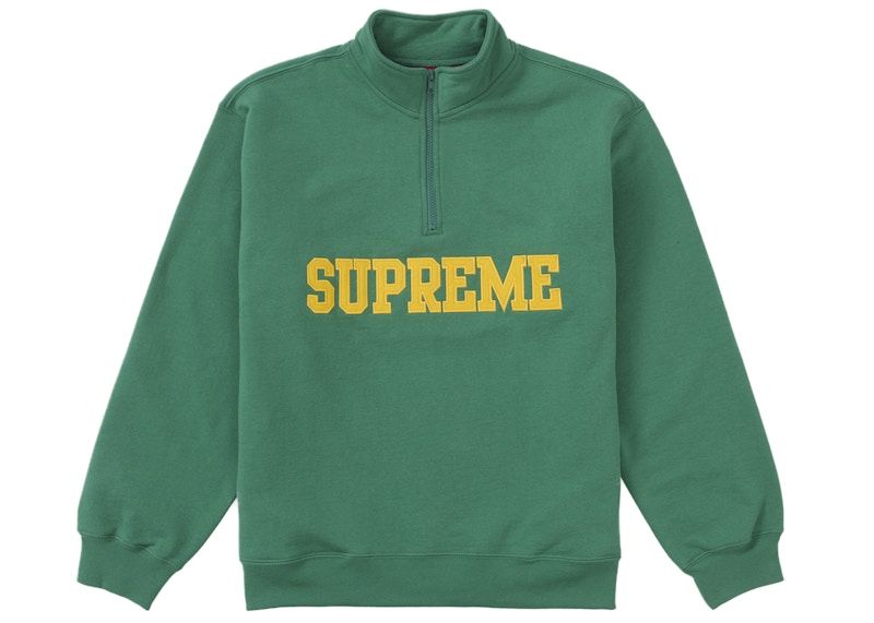 Supreme Collegiate Half Zip Pullover Light Pine