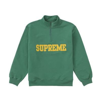 Supreme Collegiate Half Zip Pullover Light Pine