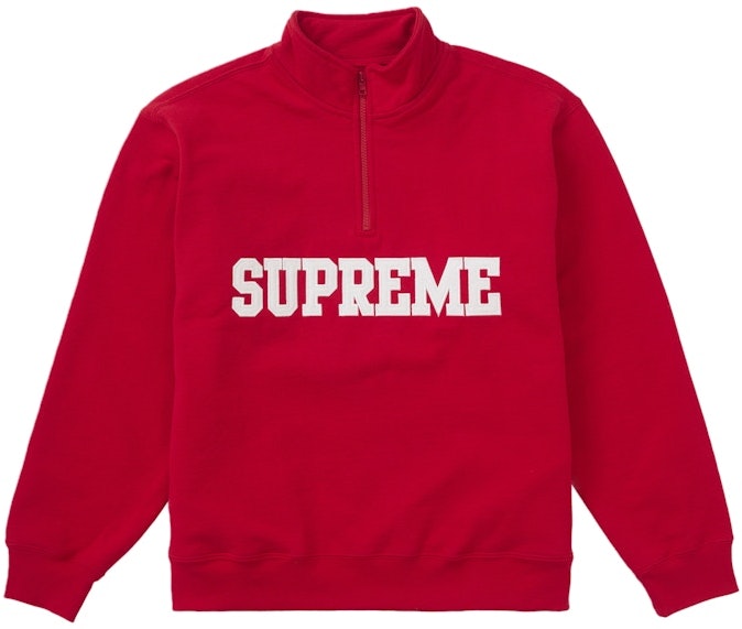 supreme-collegiate-half-zip-pullover-red