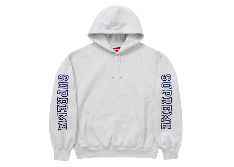 Supreme Collegiate Sleeve Hooded Sweatshirt Ash Grey