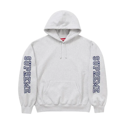 Supreme Collegiate Sleeve Hooded Sweatshirt Ash Grey