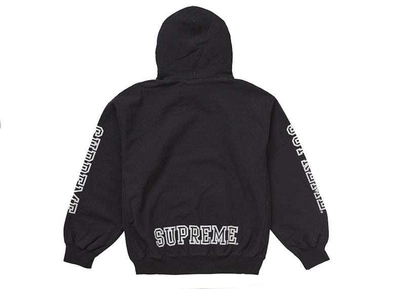 Supreme Collegiate Sleeve Hooded Sweatshirt Black 圖 2
