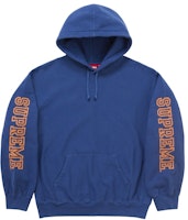 Supreme Collegiate Sleeve Hooded Sweatshirt Dark Royal Supreme Collegiate Sleeve Hooded Sweatshirt Dark Royal