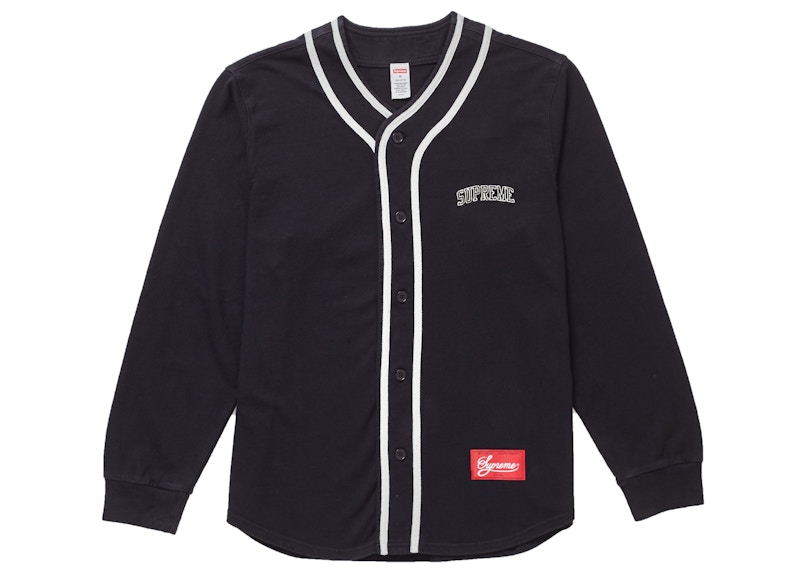 Supreme Color Blocked Baseball Top Black