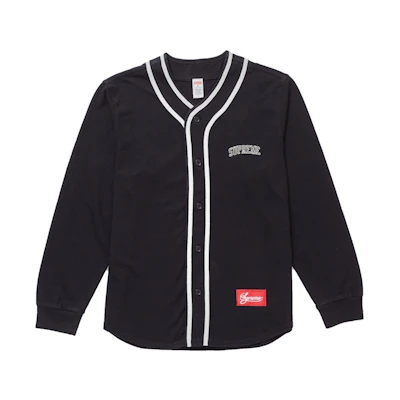 Supreme Color Blocked Baseball Top Black