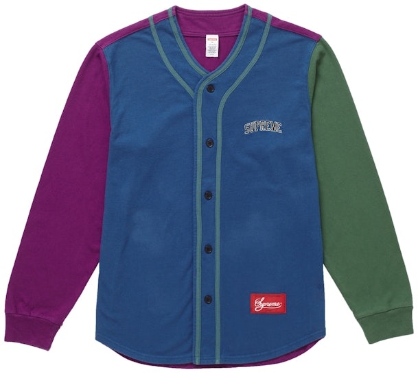 supreme-color-blocked-baseball-top-navy