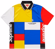 Supreme Colorblocked Soccer Polo Red Supreme Colorblocked Soccer Polo Red