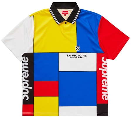 Supreme Colorblocked Soccer Polo Red Buy Supreme Colorblocked Soccer Polo Red