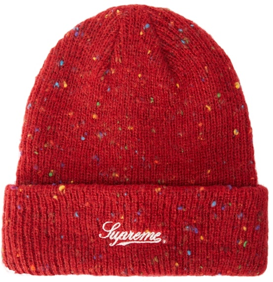 supreme-colored-speckle-beanie-dark-red