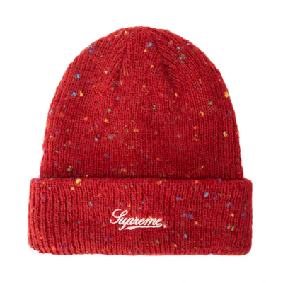 Supreme Colored Speckle Beanie Dark Red
