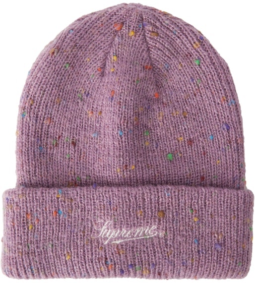 supreme-colored-speckle-beanie-purple