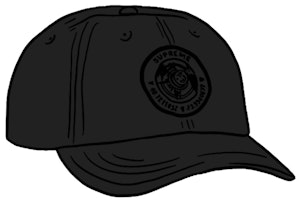 Supreme Compass 6-Panel Black Supreme Compass 6-Panel Black