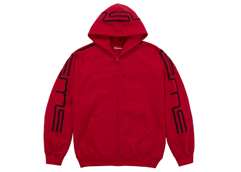 Supreme Connect Zip Up Hooded Sweatshirt Red