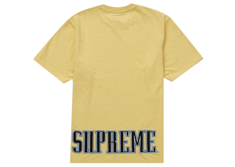 Supreme Contrast Appliqué S/S Top Pale Yellow