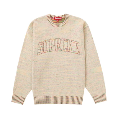 Supreme Contrast Arc Sweater White