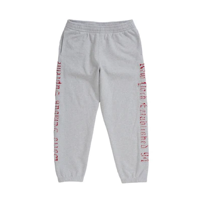 Supreme Contrast Cutout Sweatpant Heather Grey
