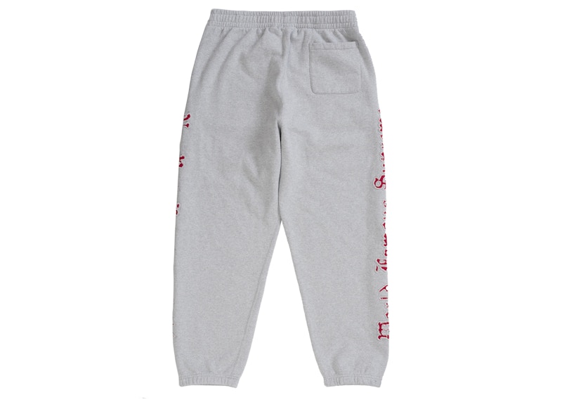 Lookbook シュプリーム コントラストカットアウト スウェットパンツ ヘザーグレー