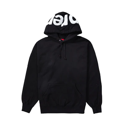 Supreme Contrast Hooded Sweatshirt Black