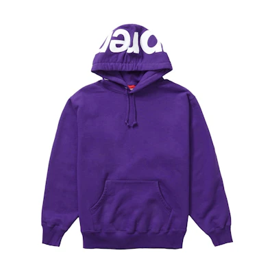 Supreme Contrast Hooded Sweatshirt Purple