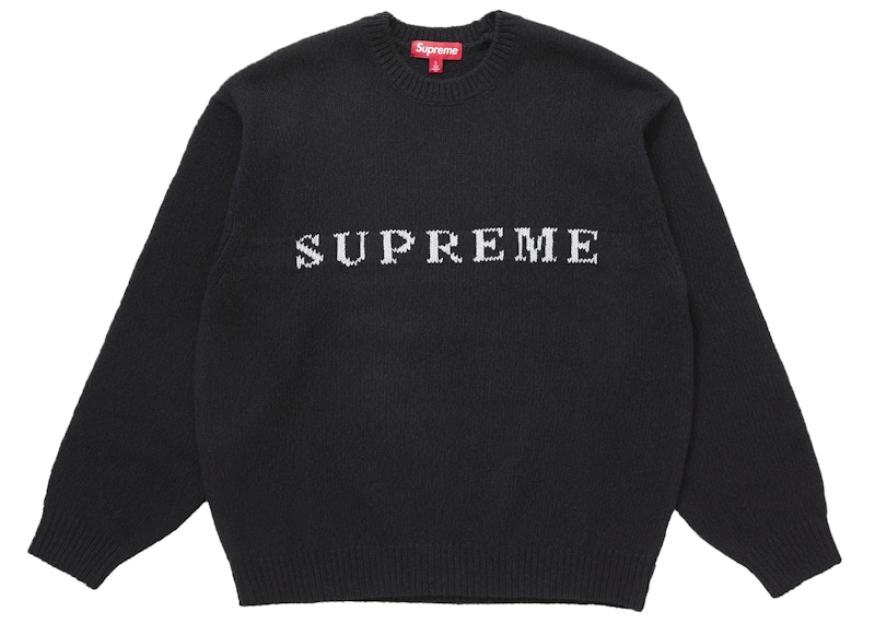 Supreme Contrast Logo Sweater (FW25) Black