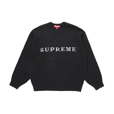 Supreme Contrast Logo Sweater (FW25) Black