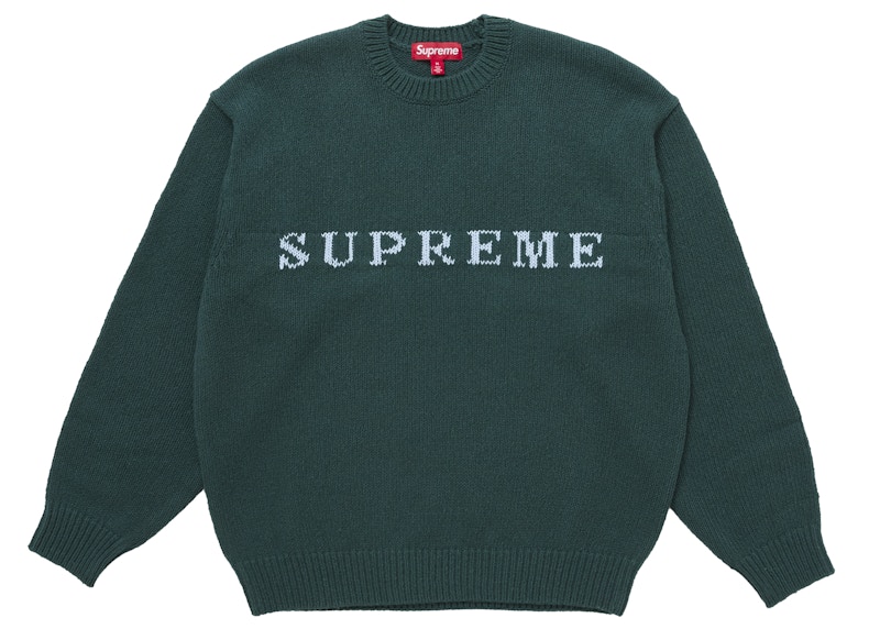 Supreme Contrast Logo Sweater (FW25) Pine