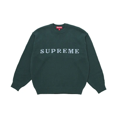 Supreme Contrast Logo Sweater (FW25) Pine