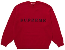 Supreme Contrast Logo Sweater (FW25) Red Supreme Contrast Logo Sweater (FW25) Red