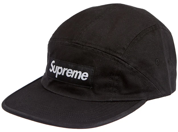 supreme-contrast-panel-camp-cap-black