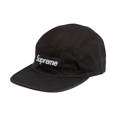 Supreme Contrast Panel Camp Cap Black