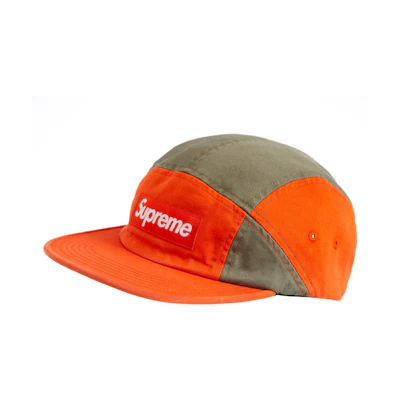 Supreme Contrast Panel Camp Cap Orange