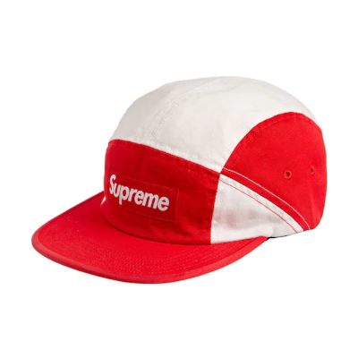 Supreme Contrast Panel Camp Cap Red
