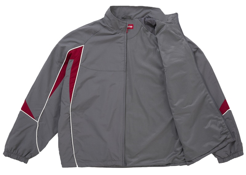 Supreme Contrast Piping Track Jacket Grey 圖 2
