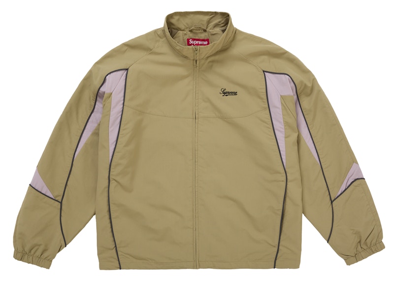 Supreme Contrast Piping Track Jacket Tan
