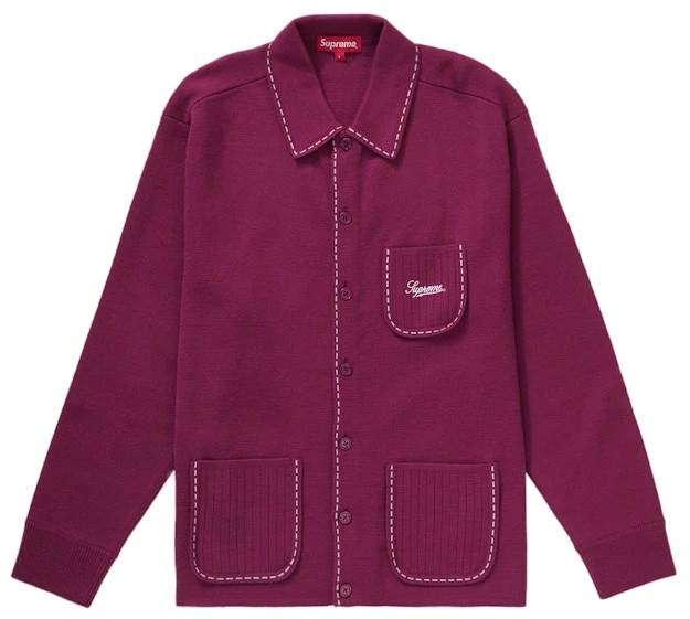 supreme-contrast-stitch-button-up-fuchsia