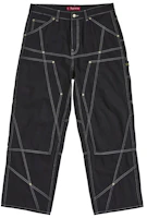 Supreme Contrast Stitch Double Knee Painter Jean Rigid Black Supreme Contrast Stitch Double Knee Painter Jean Rigid Black