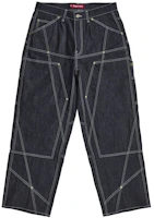 Supreme Contrast Stitch Double Knee Painter Jean Rigid Indigo Supreme Contrast Stitch Double Knee Painter Jean Rigid Indigo