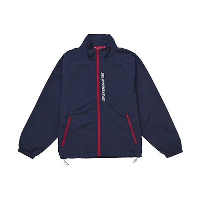 Supreme Contrast Zip Track Jacket Navy
