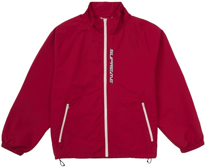 supreme-contrast-zip-track-jacket-red