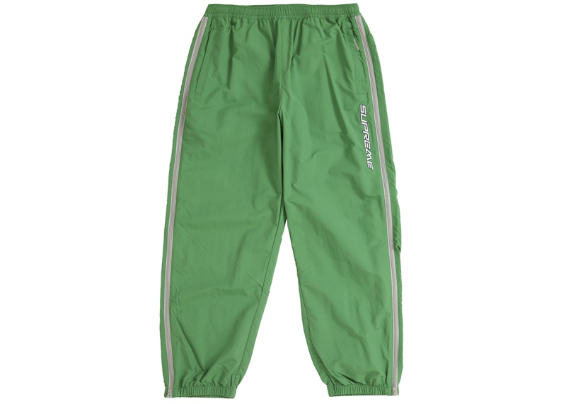 Supreme Contrast Zip Warm Up Pant Green