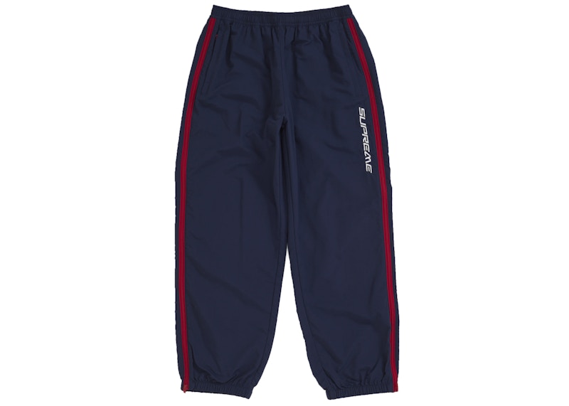 Supreme Contrast Zip Warm Up Pant Navy