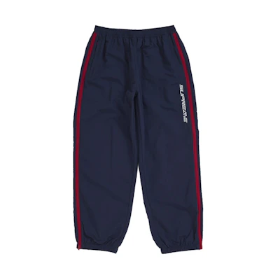 Supreme Contrast Zip Warm Up Pant Navy