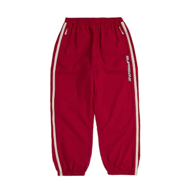 Supreme Contrast Zip Warm Up Pant Red